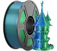 Compatible for Most Printers and 3D Pens, 1KG Silk PLA 3D Printer Filament 1.75mm, +/-0.03mm Precision(Blue)