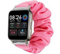 Compatible for Motast 1.69" Smartwatch Band, onetuo Fabric Scrunchie Elastic Women Replacement Straps Compatible for MuGo P36A/AGPTEK 1.69" / Rinsmola 1.69 / Doubc Smart Watch (Pink)