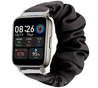 Compatible for Motast 1.69" Smartwatch Band, onetuo Fabric Scrunchie Elastic Women Replacement Straps Compatible for MuGo P36A/AGPTEK 1.69" / Rinsmola 1.69 / Doubc Smart Watch (Black)