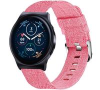 Compatible for Moto 40 Smartwatch Band, 18mm, 20mm Breathable Nylon Woven Fabric Replacement Accessory Strap Compatible for Moto 40 , 70, 100, 360 3rd Gen 2020 Smartwatch (22mm size band, Pink)