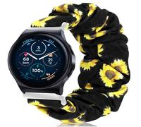 Compatible for Moto 40 Smartwatch Band, 18mm, 20mm Fabric Elastic Scrunchie Elastic Watch Band Women Cute Replacement Straps Compatible for Moto 40, 70, 100, 360 3rd Gen 2020 Smartwatch (18mm size