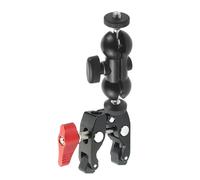 Compatible for Multi-function Crab Super Clamp - 1/4" 3/8" Arri Screw Holes for SLR Video Studio Rail Tube Fill Lights Umbrella(Type C w Magic Arm)