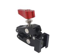 Compatible for Multi-function Crab Super Clamp - 1/4" 3/8" Arri Screw Holes for SLR Video Studio Rail Tube Fill Lights Umbrella(Type C w Cold shoe)