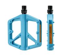 Compatible for NPYNEW Bike Pedals - Double DU Bearing Flat Platform Pedals with Reflector for Mountain & Road Cycling(NPYJT-Blue)