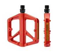 Compatible for NPYNEW Bike Pedals - Double DU Bearing Flat Platform Pedals with Reflector for Mountain & Road Cycling(NPYJT-Red)