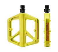 Compatible for NPYNEW Bike Pedals - Double DU Bearing Flat Platform Pedals with Reflector for Mountain & Road Cycling(NPYJT-Yellow)