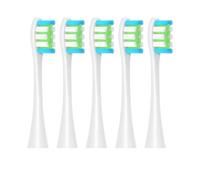 Compatible for Oclean Replacement Brush Heads with Blue Green Soft Bristles, Multiple Model Fit(5 White)