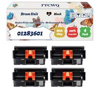 Compatible for Okidata OKI 01283601 Drum Unit Work for Okidata OKI ES5162LP ES4161 ES5112DN ES5162MFP ES4191 Printers, with Chip, High Yield 30000 Pages, High-Definition Printing (4 Pack Black)