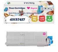 Compatible for Okidata OKI 42127457 Toner Cartridges Work for Okidata OKI C5250 C5450 C5450dn C5450n C5540 Printers, with Chip, High Yield 6000 Pages, High-Definition Printing (1 Pack Magenta)