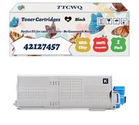 Compatible for Okidata OKI 42127457 Toner Cartridges Work for Okidata OKI C5250 C5450 C5450dn C5450n C5540 Printers, with Chip, High Yield 6000 Pages, High-Definition Printing (1 Pack Black)