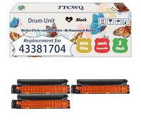 Compatible for Okidata OKI 43381704 43381703 43381702 43381701 Drum Unit Work for Okidata OKI C5600dn C5600n C5700dn C5700n Printers (3 Pack Black)