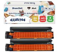 Compatible for Okidata OKI 43381704 Drum Unit Work for Okidata OKI C5600dn C5600n C5700dn C5700n C5650n C5750n C5650dn C5750dn C5500n Printers (2 Pack Black)