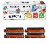 Compatible for Okidata OKI 43381704 Drum Unit Work for Okidata OKI C5600dn C5600n C5700dn C5700n C5650n C5750n C5650dn C5750dn C5500n Printers (4 Pack Black)