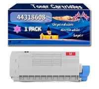 Compatible for Okidata OKI 44318608 Toner Cartridges, Work for Okidata OKI C710 C710CDTN C710dn C710n C711 C711CDTN C711dn Printers (1 Pack Magenta)
