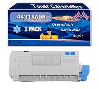 Compatible for Okidata OKI 44318608 Toner Cartridges, Work for Okidata OKI C710 C710CDTN C710dn C710n C711 C711CDTN C711dn Printers (1 Pack Cyan)