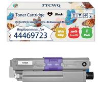 Compatible for Okidata OKI 44469723 Toner Cartridge Work for Okidata OKI C510 C530 MC561DN C510dn C531 MC562 Printers, with Chip, High Yield 7000 Pages, High-Definition Printing (1 Pack Black)