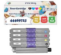 Compatible for Okidata OKI 44469723 Toner Cartridge Work for Okidata OKI C510 C530 MC561DN C510dn C531 MC562 Printers, with Chip, High Yield 7000 Pages, High-Definition Printing (4-Pack BK/C/M/Y)