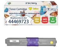 Compatible for Okidata OKI 44469723 Toner Cartridge Work for Okidata OKI C510 C530 MC561DN C510dn C531 MC562 Printers, with Chip, High Yield 7000 Pages, High-Definition Printing (1 Pack Yellow)