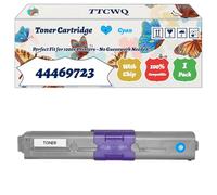 Compatible for Okidata OKI 44469723 Toner Cartridge Work for Okidata OKI C510 C530 MC561DN C510dn C531 MC562 Printers, with Chip, High Yield 7000 Pages, High-Definition Printing (1 Pack Cyan)