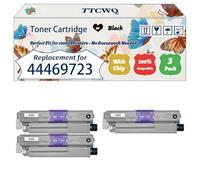Compatible for Okidata OKI 44469723 Toner Cartridge Work for Okidata OKI C511 C531DN MC562DN C511DN MC561 Printers, with Chip, High Yield 7000 Pages, High-Definition Printing (3 Pack Black)