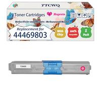 Compatible for Okidata OKI 44469803 44469706 44469705 44469704 Toner Cartridges Work for Okidata OKI C310dn C330dn C331 C510dn C511 C511dn C530dn C531 Printers (1 Pack Magenta)