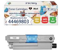 Compatible for Okidata OKI 44469803 44469706 44469705 44469704 Toner Cartridges Work for Okidata OKI C310dn C330dn C331 C510dn C511 C511dn C530dn C531 Printers (1 Pack Black)