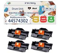 Compatible for Okidata OKI 44574302 Drum Unit Work for Okidata OKI B411 B412 B431 B432 MB461 MB471 MB472 MB491 MB492 MB512 Printers (4 Pack Black)