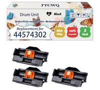 Compatible for Okidata OKI 44574302 Drum Unit Work for Okidata OKI B411 B412 B431 B432 MB461 MB471 MB472 MB491 MB492 MB512 Printers (3 Pack Black)