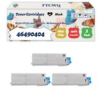Compatible for Okidata OKI 46490404 Toner Cartridges Work for Okidata OKI C532dn C542dn MC563dn MC563dnwO Printers (3 Pack Black)