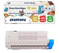 Compatible for Okidata OKI 46490404 Toner Cartridges Work for Okidata OKI C532dn MC573dn C542dn MC563dn Printers (1 Pack Yellow)