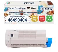 Compatible for Okidata OKI 46490404 Toner Cartridges Work for Okidata OKI C532dn MC573dn C542dn MC563dn Printers (1 Pack Black)