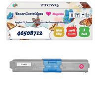 Compatible for Okidata OKI 46508712 Toner Cartridges Work for Okidata OKI C332dn MC363dn C332dnw MC363dnw Printers, with Chip, High Yield 4500 Pages, High-Definition Printing (1 Pack Magenta)