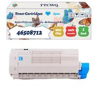 Compatible for Okidata OKI 46508712 Toner Cartridges Work for Okidata OKI C332DN MC363DNW C332DNW MC363DN Printers, with Chip, High Yield 3500 Pages, High-Definition Printing (1 Pack Cyan)