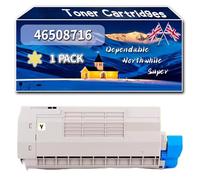 Compatible for Okidata OKI 46508716 Toner Cartridges, Work for Okidata OKI C332DN MC363DNW C332DNW MC363DN Printers, Toner Cartridges 46508715 46508714 46508713 (1 Pack Yellow)