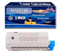 Compatible for Okidata OKI 46508716 Toner Cartridges, Work for Okidata OKI C332DN MC363DNW C332DNW MC363DN Printers, Toner Cartridges 46508715 46508714 46508713 (1 Pack Black)