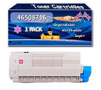 Compatible for Okidata OKI 46508716 Toner Cartridges, Work for Okidata OKI C332DN MC363DNW C332DNW MC363DN Printers, Toner Cartridges 46508715 46508714 46508713 (1 Pack Magenta)