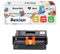 Compatible for Okidata OKI B411/431 Drum Unit Work for Okidata OKI B411d MB472dnw MB492 MB492dn Printers, with Chip, High Yield 25000 Pages, High-Definition Printing (1 Pack Black)
