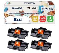 Compatible for Okidata OKI B411 Drum Unit Work for Okidata OKI B411 B412 B431 B432 B512 MB461 MB471 MB472 MB491 MB492 Printers (4 Pack Black)