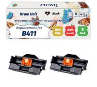 Compatible for Okidata OKI B411 Drum Unit Work for Okidata OKI B411 B412 B431 B432 B512 MB461 MB471 MB472 MB491 MB492 Printers (2-Pack Black)