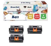 Compatible for Okidata OKI B411 Drum Unit Work for Okidata OKI MB471w MB471dnw MB471dn MB461 Printers, with Chip, High Yield 25000 Pages, High-Definition Printing (3 Pack Black)