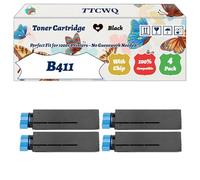 Compatible for Okidata OKI B411 Toner Cartridge Work for Okidata OKI B411 B431 MB461 MB471 MB491 Printers, with Chip, High Yield 7000 Pages, High-Definition Printing (4 Pack Black)