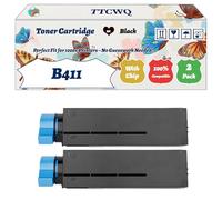 Compatible for Okidata OKI B411 Toner Cartridge Work for Okidata OKI B411 B431 MB461 MB471 MB491 Printers, with Chip, High Yield 7000 Pages, High-Definition Printing (2-Pack Black)