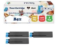Compatible for Okidata OKI B411 Toner Cartridge Work for Okidata OKI B411 B431 MB461 MB471 MB491 Printers, with Chip, High Yield 10000 Pages, High-Definition Printing (3 Pack Black)