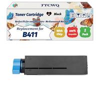Compatible for Okidata OKI B411 Toner Cartridge Work for Okidata OKI B411 B431 MB461 MB471 MB491 Printers, with Chip, High Yield 3000 Pages, High-Definition Printing (1 Pack Black)