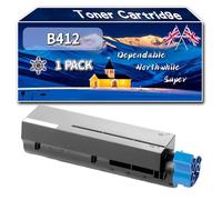 Compatible for Okidata OKI B412 Toner Cartridge, Work for Okidata OKI B412dn B412DNW B432dn B512dn MB472dnw MB492dn MB562dnw Printers, Toner Cartridge 45807102 (1 Pack Black)
