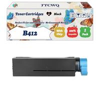 Compatible for Okidata OKI B412 Toner Cartridges Work for Okidata OKI B412 B412dn B432 B432dn Printers, with Chip, High Yield 8000 Pages, High-Definition Printing (1 Pack Black)