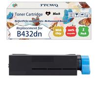 Compatible for Okidata OKI B432dn Toner Cartridge Work for Okidata OKI B432dn B512dn MB492dn MB562dnw Printers, with Chip, High Yield 12000 Pages, High-Definition Printing (1 Pack Black)