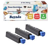 Compatible for Okidata OKI B432dn Toner Cartridges Work for Okidata OKI B432dn B512dn MB562dnw MB492dn Printers (3 Pack Black)