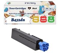 Compatible for Okidata OKI B432dn Toner Cartridges Work for Okidata OKI B432dn B512dn MB562dnw MB492dn Printers (1 Pack Black)