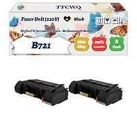 Compatible for Okidata OKI B721 Fuser Unit (220V) Work for Okidata OKI B721dn B731dn MB760dn MB770dn Printers, with Chip, High Yield 200000 Pages, High-Definition Printing (2-Pack Black)